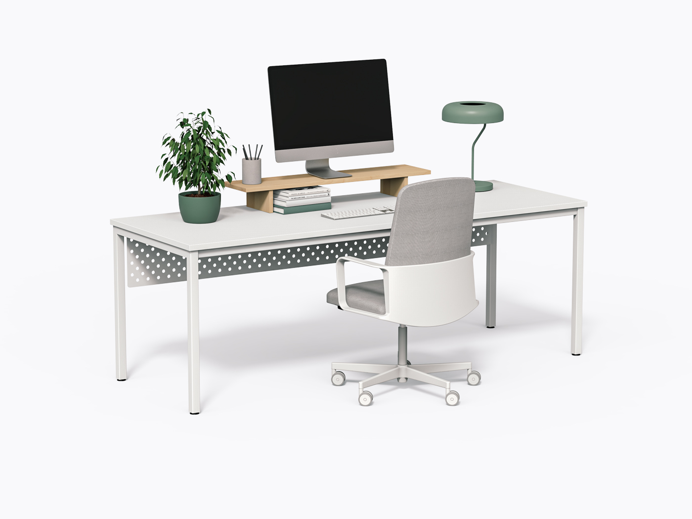 Bureau Allais - 30" X 84" - Stratifié blanc