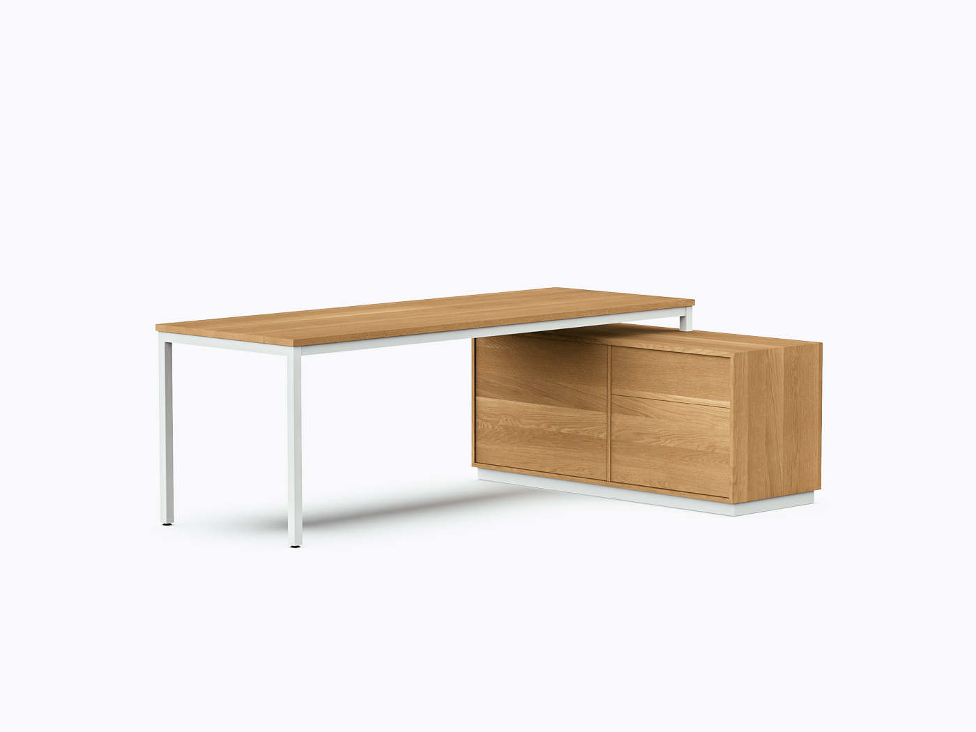 Allais Executive Desk - 55" X 84" - White Oak