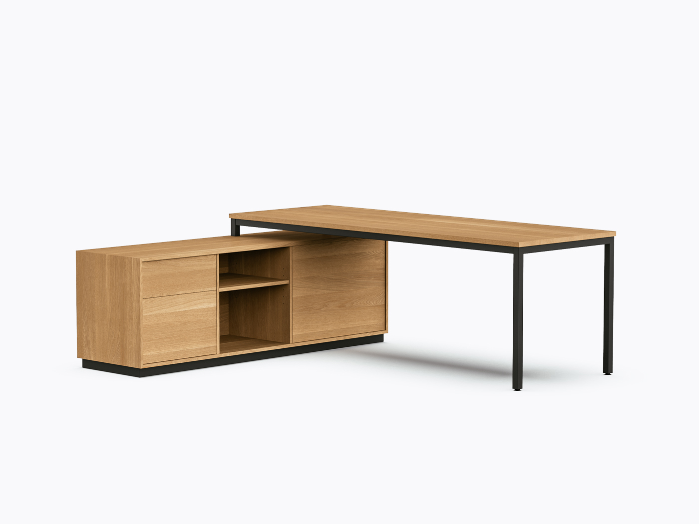 Allais Executive Desk - 72" X 84" - White Oak
