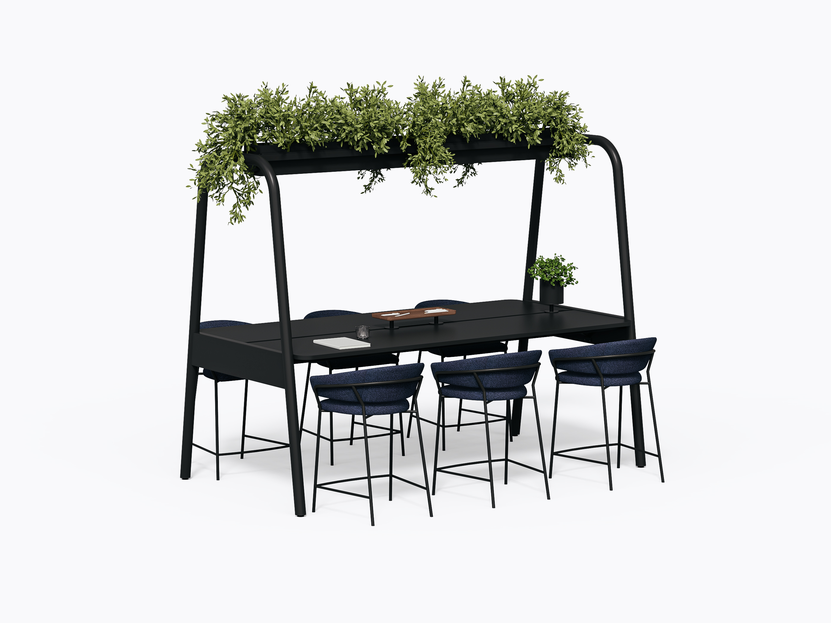 Allen Counter - 96 X 36(h) - Black Laminate