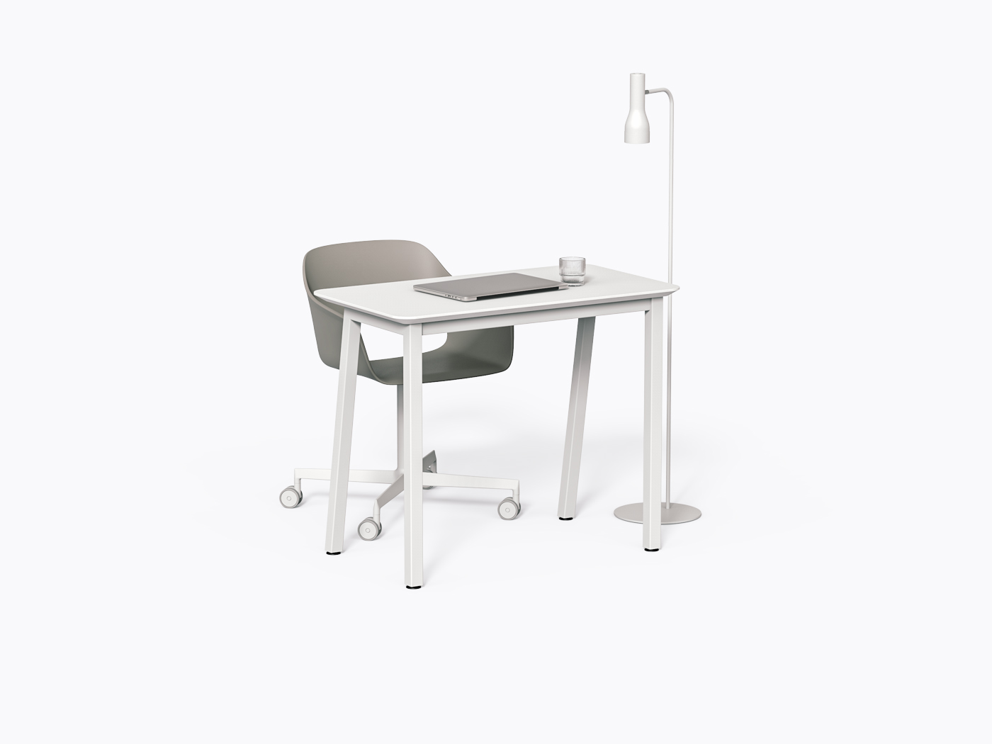 Bureau Aoki - 20" X 36" - Stratifié blanc