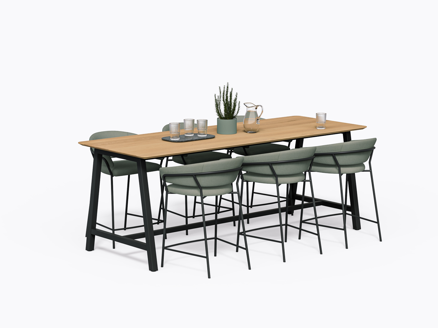 Comptoir Aoki - 96" X 36"(h) - Chêne Blanc