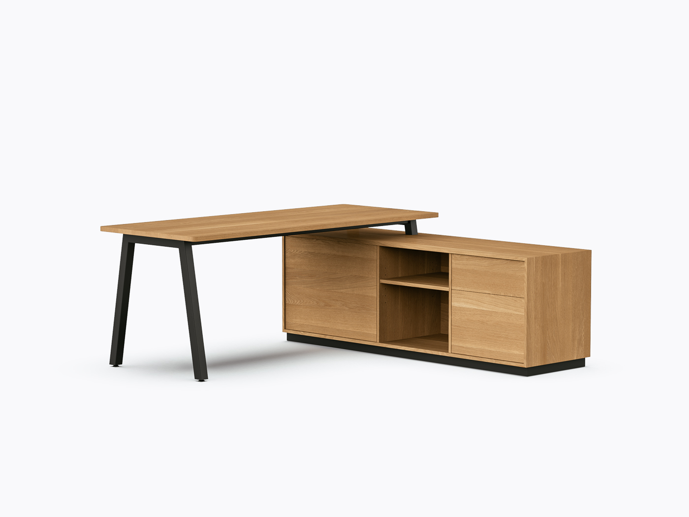 Bureau exécutif Aoki - 72" X 72" - Chêne Blanc