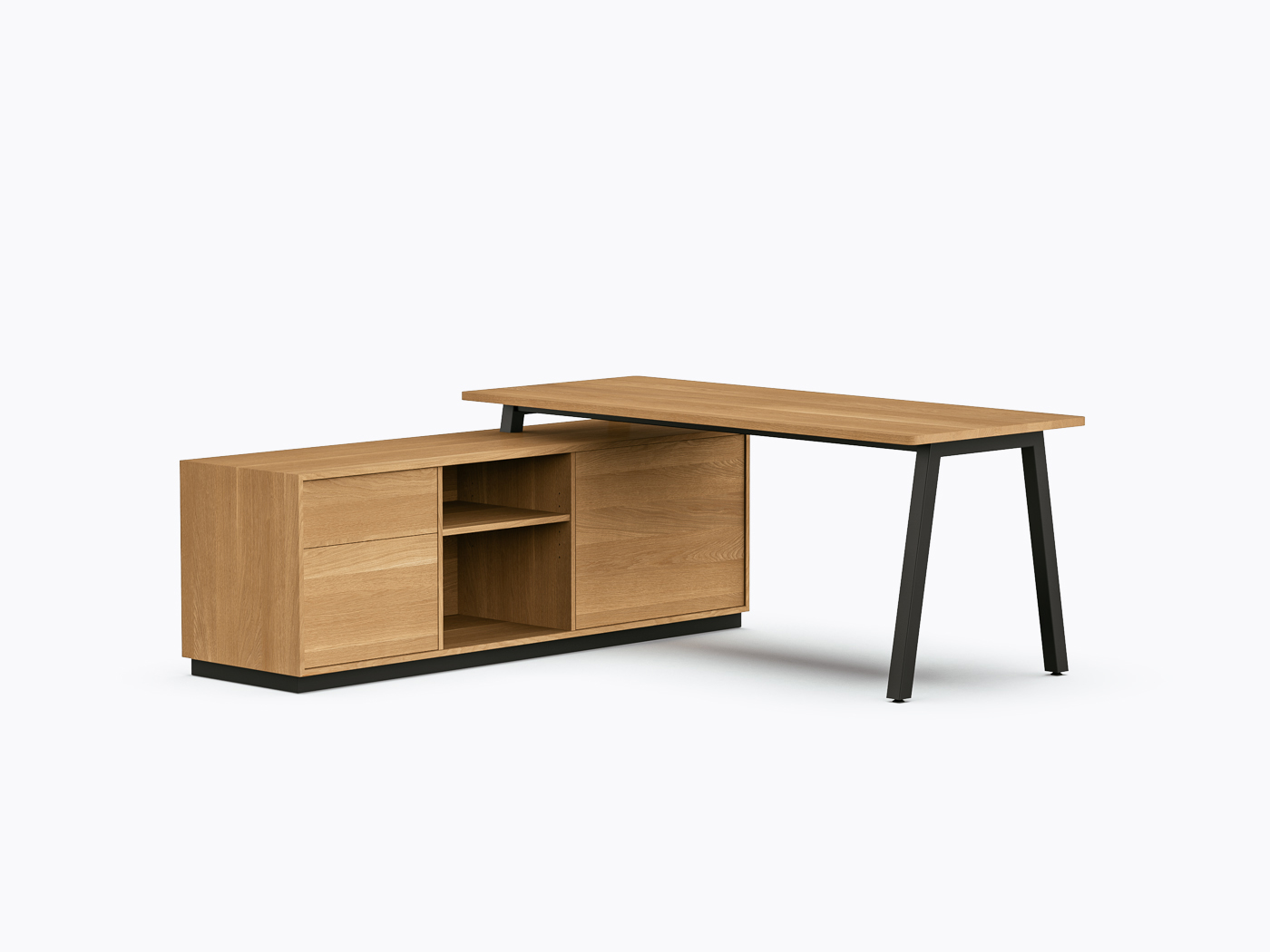 Bureau exécutif Aoki - 72" X 72" - Chêne Blanc