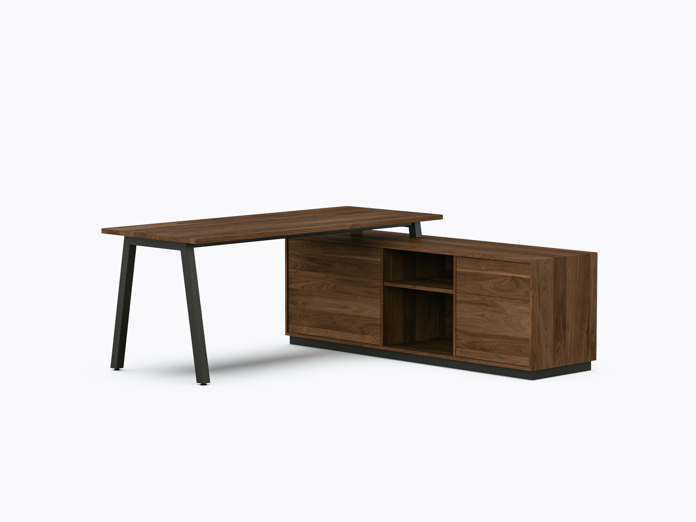 Bureau exécutif Aoki - 72" X 72" - Noyer