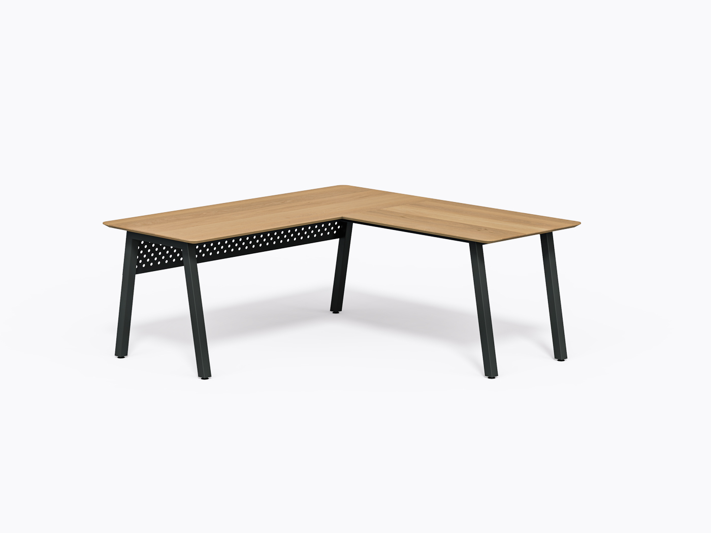 Bureau Aoki L - 72" X 72" - Chêne Blanc