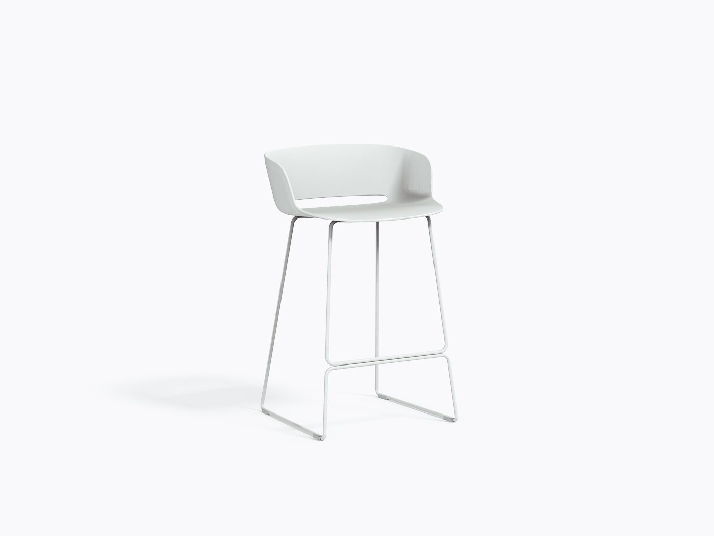 Tabouret comptoir Babila 2747 - Blanc BI