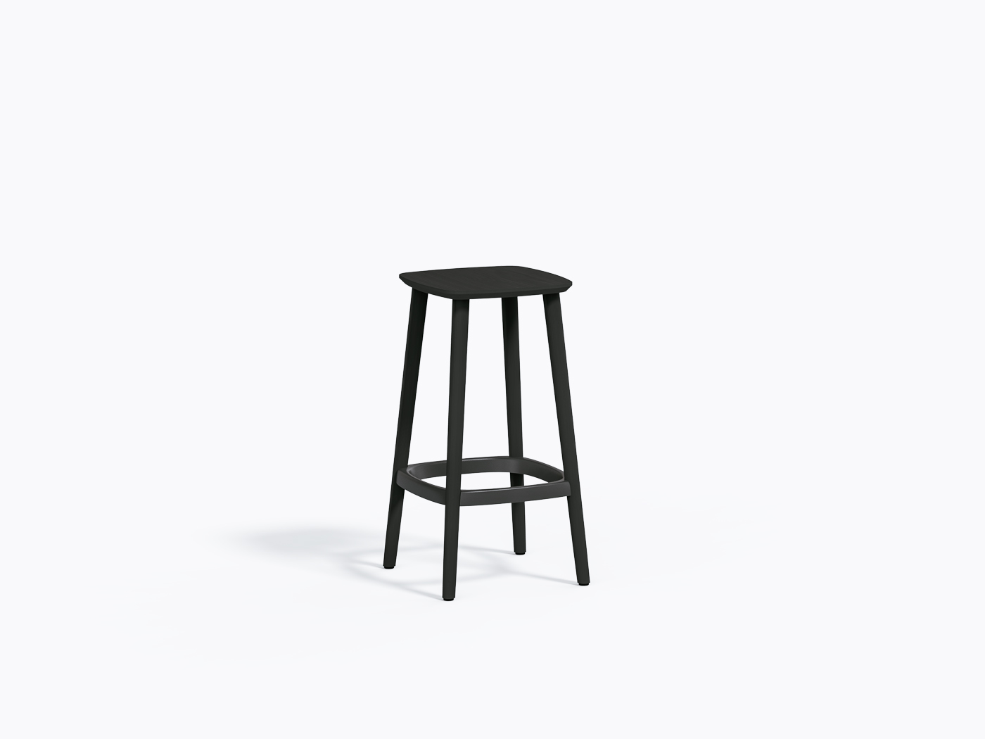 Babila 2702 Countertop Stool - Black Ash / Black
