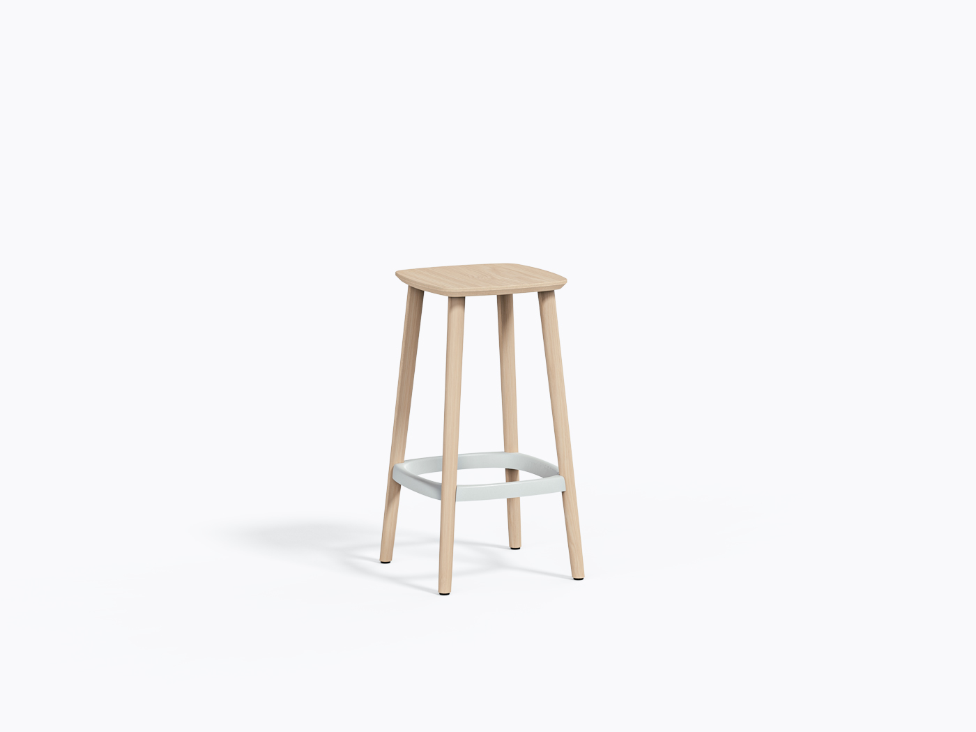Tabouret comptoir Babila 2702 - Frêne / Blanc