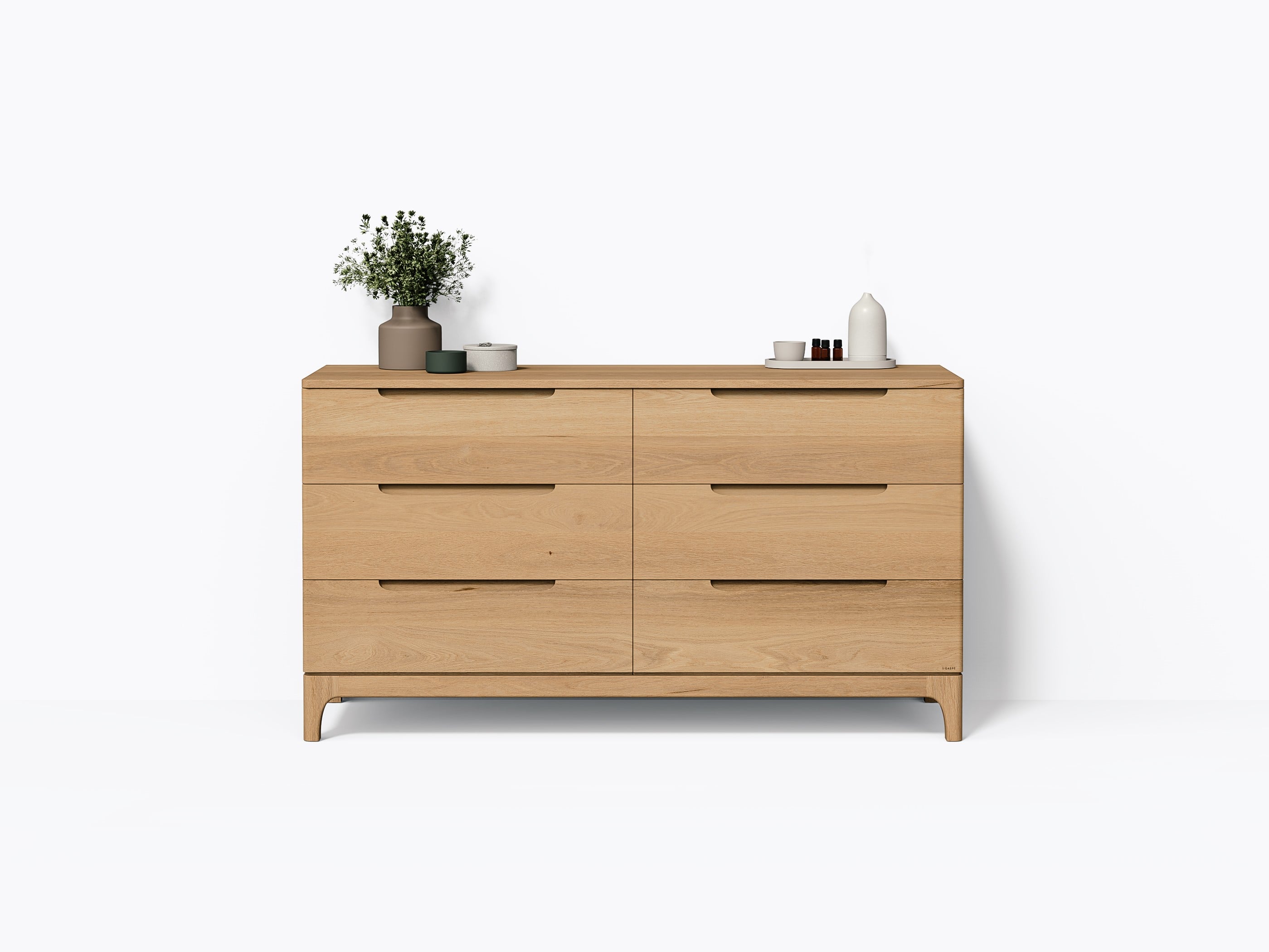 Commode Bastiat 60" 6 tiroirs - Chêne Blanc