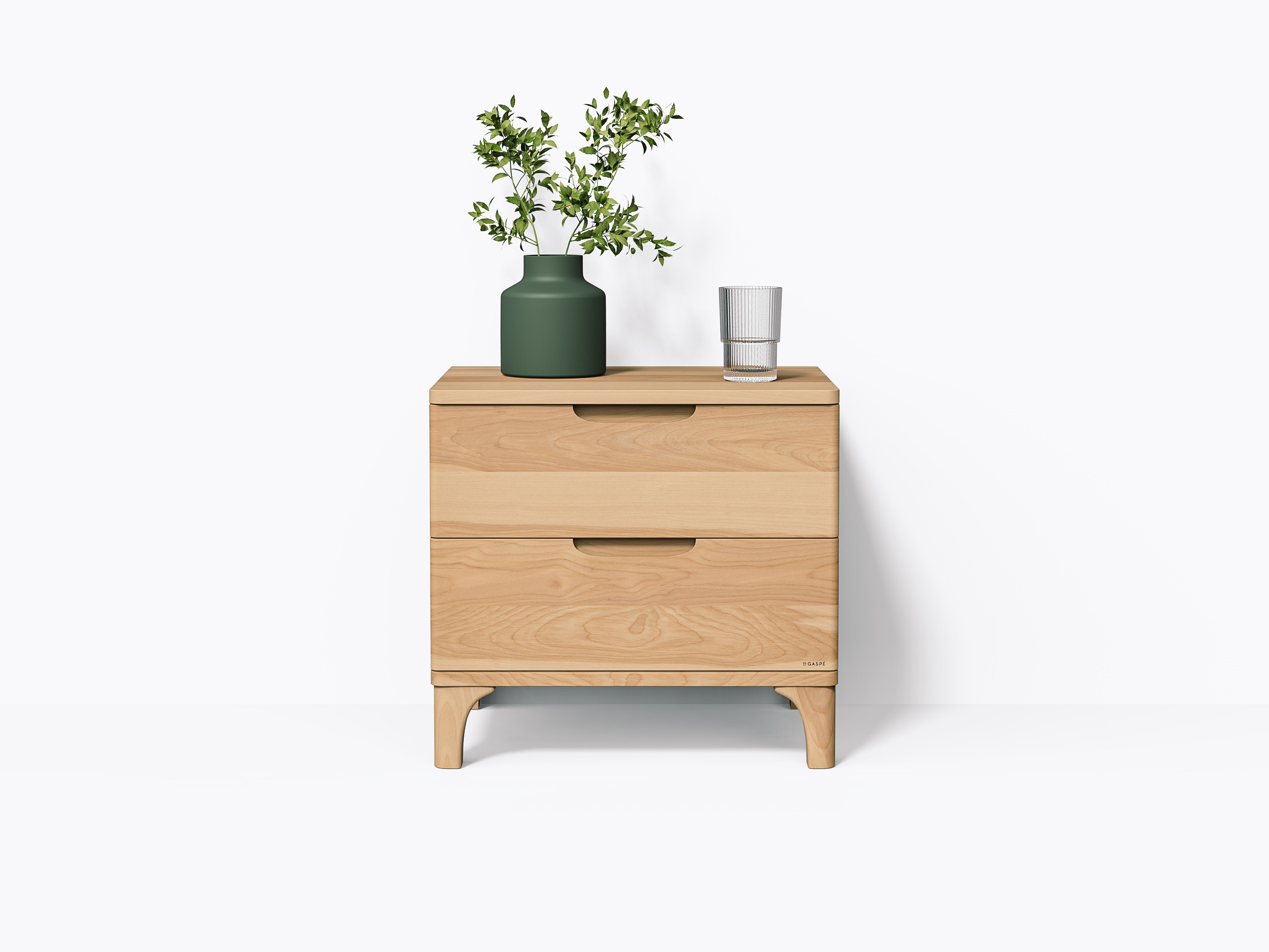 Bastiat Nightstand 22" 2 Drawers - Yellow Birch