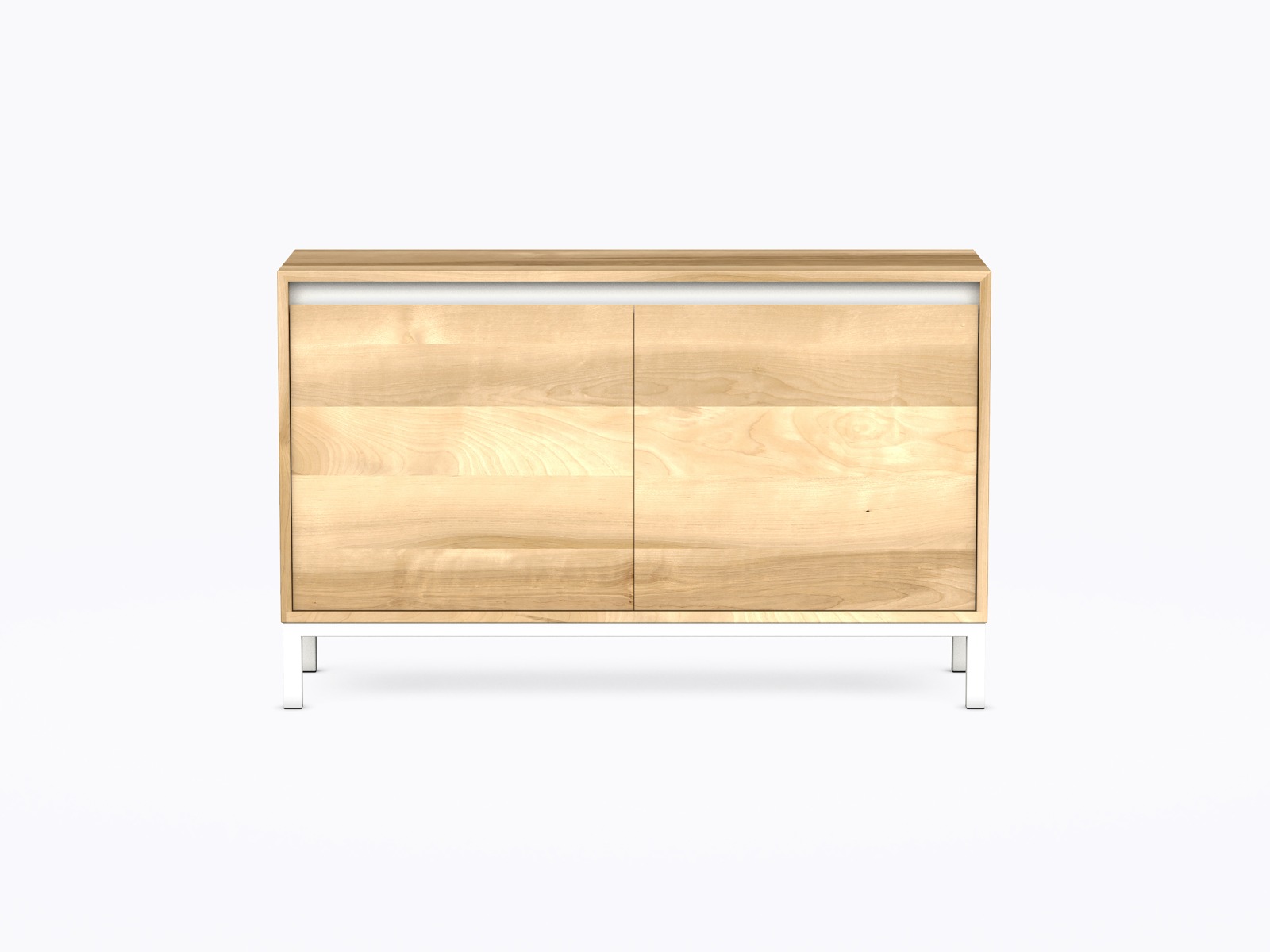 Buffet Costa CUSTOM - 48 - Merisier - Base meuble TV Bohm blanche