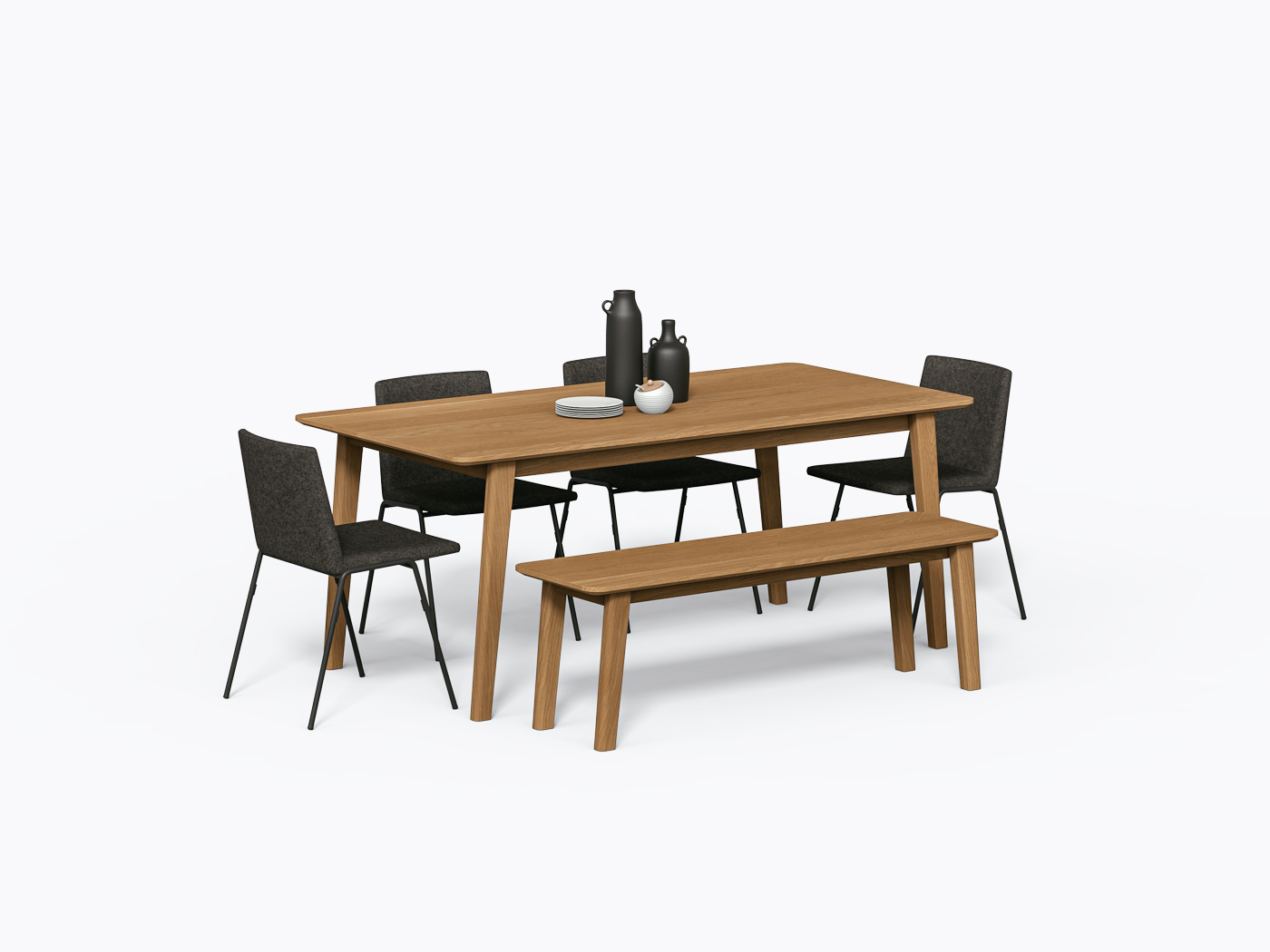 Cournot Dining Table - 36" X 72" - White Oak