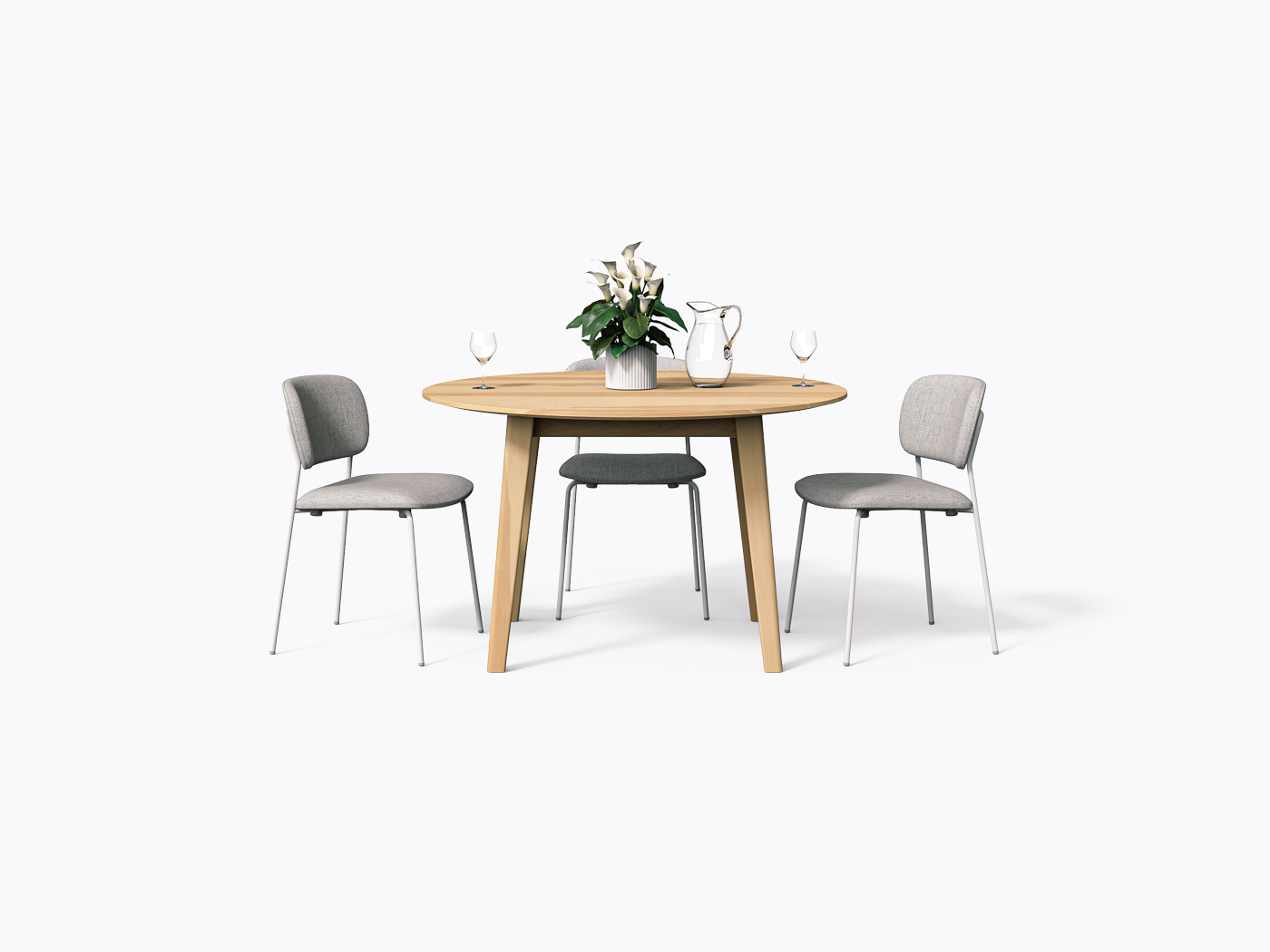Cournot Dining Table - 48D - Yellow Birch