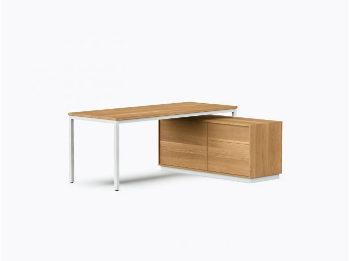 Allais Executive Desk - 55" X 72" - White Oak