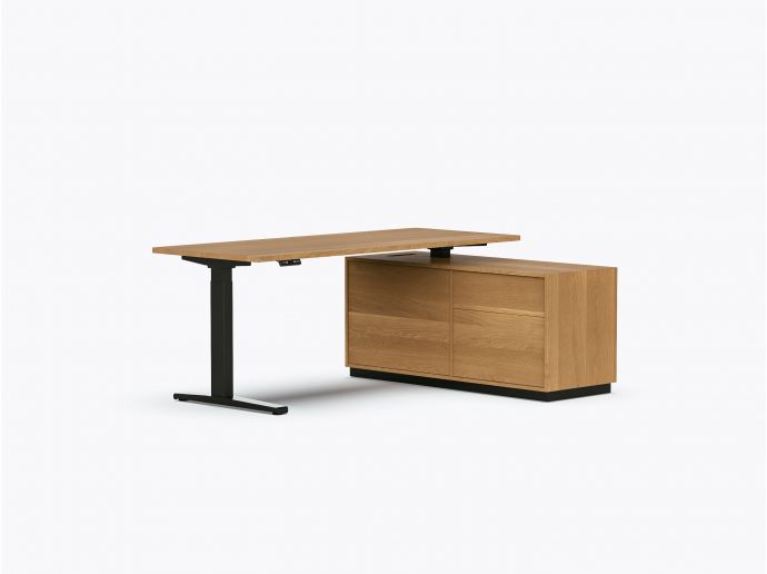 Gale Executive Desk - 55" X 72" - White Oak