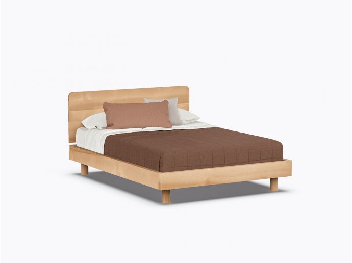 Polar Bed - Double with headboard - Yellow Birch