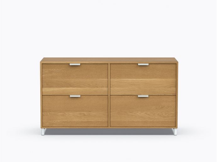 Ricardo Double Storage - 4 drawers - White Oak