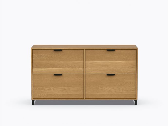 Ricardo Double Storage - 4 drawers - White Oak