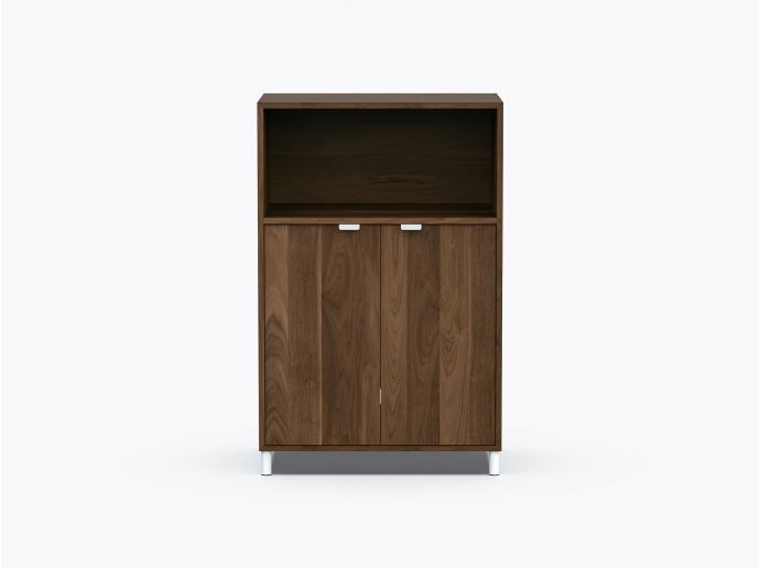 Ricardo Shelf Storage - 2 doors - Walnut