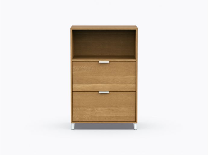 Ricardo Shelf Storage - 2 drawers - White Oak