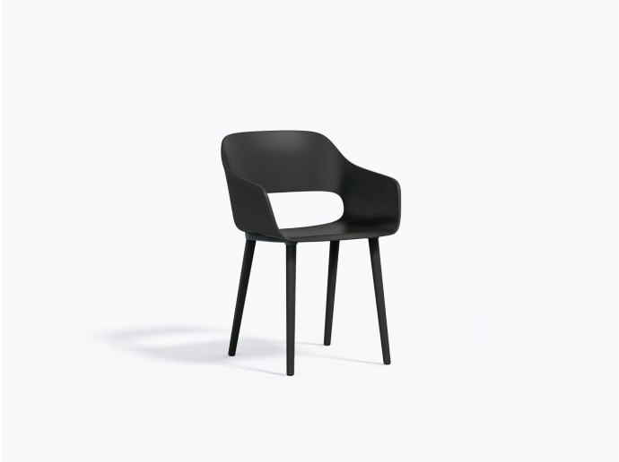 Chaise Babila 2755 en Noir NE/ Frêne Noir