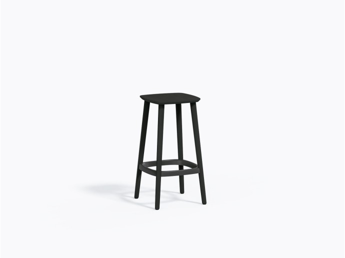 Tabouret comptoir Babila 2702 - Frêne Noir / Noir