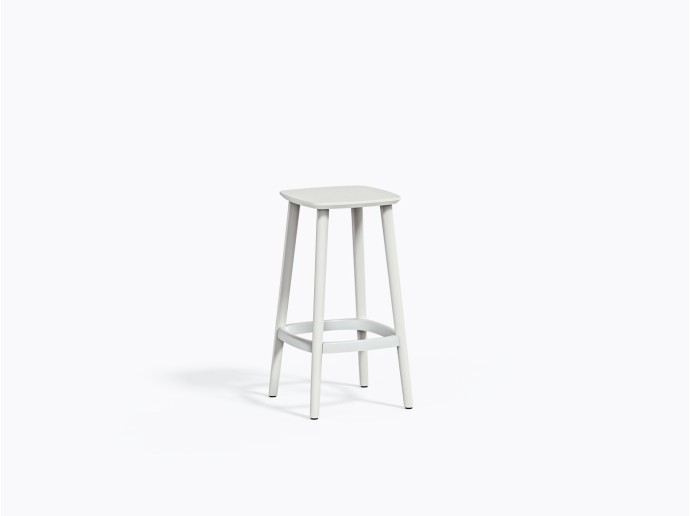 Tabouret comptoir Babila 2702 en Frêne Blanc / Blanc
