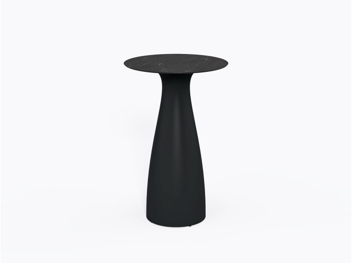 Baobab Table - D27" X 43"(h) - Black Marble