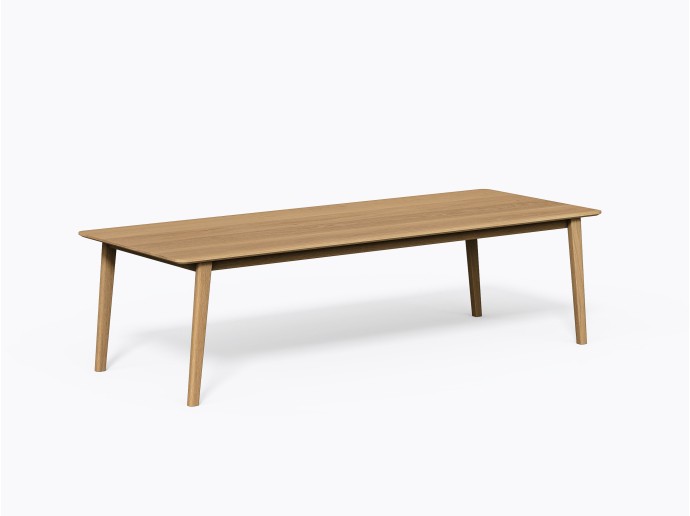 Cournot Dining Table 42" X 108" in White Oak