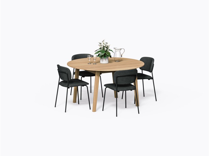 Table à manger Cournot 54"D en Chêne blanc