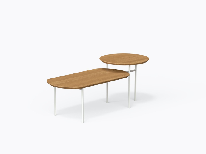 Daly Coffee Table Rectangle in White Oak