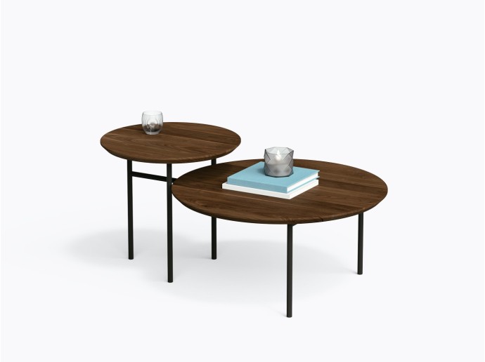 Daly Coffee Table Round in Walnut