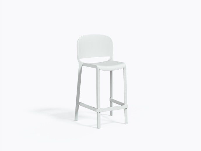 Tabouret comptoir Dome 262 en Blanc BI