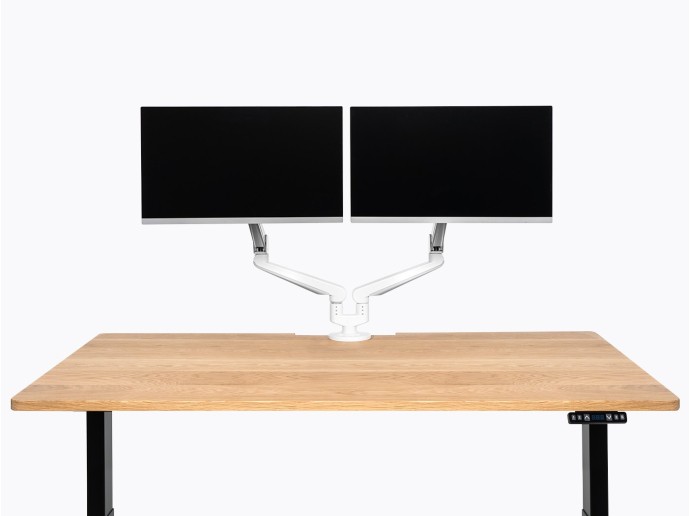 Edge Monitor Arm - Double - White
