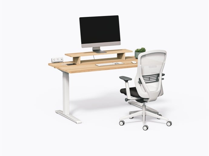 Gale Sit-to-stand Desk 30" X 60 in Yellow Birch