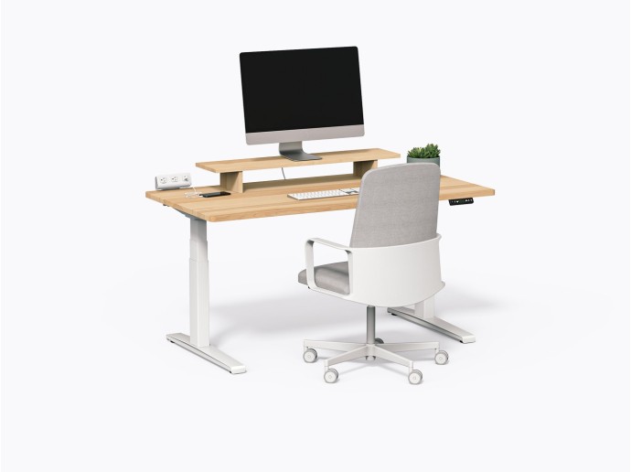 Bureau assis-debout Gale 30" X 60 en Merisier
