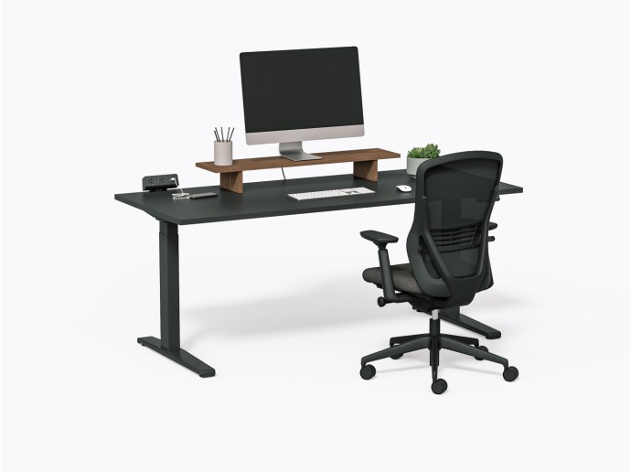 Bureau assis-debout Gale 30" X 72 en Stratifié noir
