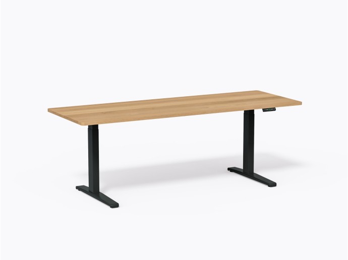 Gale Sit-to-stand Desk 30" X 84 in White Oak
