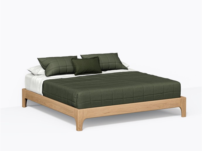 Hansen Bed, King without headboard in White Oak