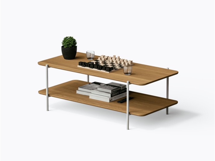 Hart Coffee Table 22" X 48" in White Oak