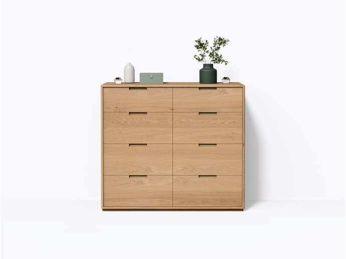 Commode Kane 48" / 8 tiroirs en Chêne Blanc
