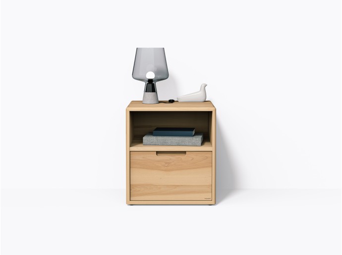 Table de chevet Kane 18" avec tiroir bas, en Merisier