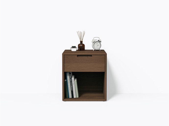 Kane Nightstand 18" with Upper Drawer, in Walnut