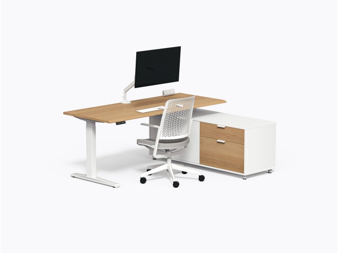 Bureau exécutif Milton - Chêne blanc - Sans diviseur