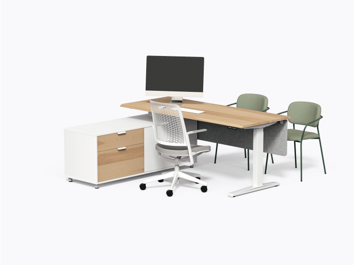 Bureau exécutif Milton - Merisier - Avec modestie