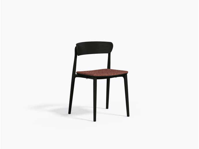 Chaise Nemea 2821 en Noir et Rouge G243