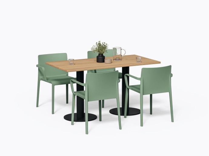 Olson Bistro Table 28" x 56" X 29.5"(h) in White Oak