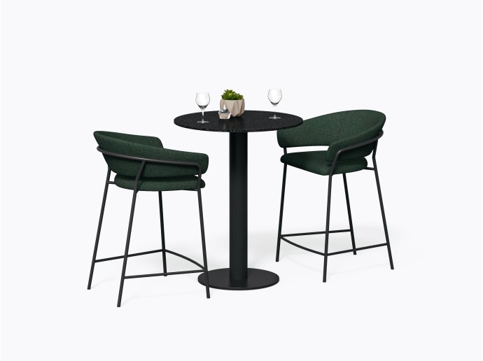 Table bistro Olson D28" X 36"(h) en Corian Deep Night Sky