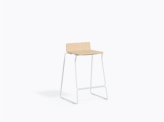 Tabouret comptoir Osaka 5716 en Frêne / Blanc BI